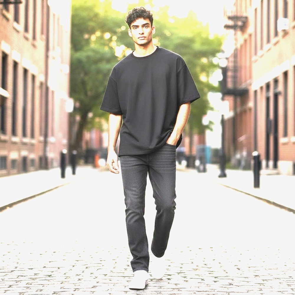 BLK‎ DNM New York  NY Faded Straight Fit Black Denim Jeans Men's Size 36 X 30